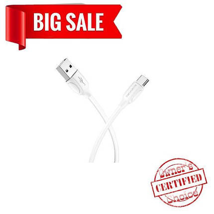 USB кабель Borofone BX19 Type-C 1m белый, фото 2