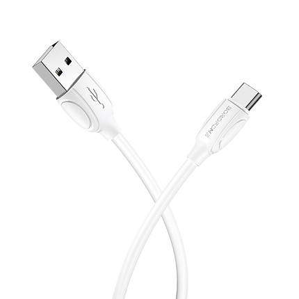 USB кабель Borofone BX19 Type-C 1m белый, фото 2