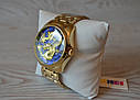 Чоловічий годинник Skmei 9193 Dragon Золотисті / Синій циферблат, фото 7