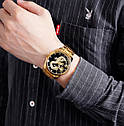 Чоловічі годинники Skmei 9193 Dragon Золотистий/Чорний циферблат, фото 5