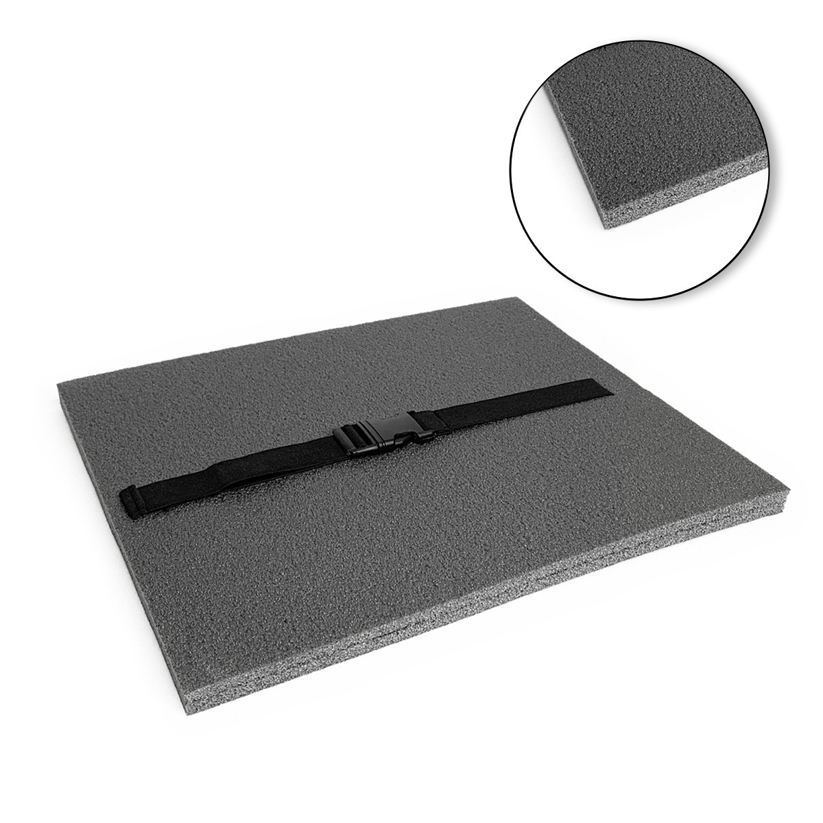 Сидушка (сидіння) туристична  Карпати 15 (350х295х15мм) сіра, одношарова, для польових умов