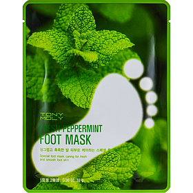 Маска для ніг з екстрактом м'яти Tony Moly Fresh Peppermint Foot Mask 16 мл (8806358546502)