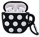 Чохол для навушників AirPods 1/2 Cup Cat чорний, фото 4