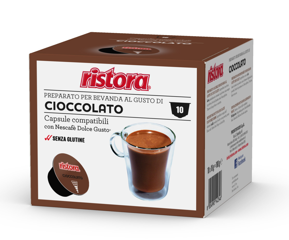 ШОКОЛАД капсулах Ristora Nescafe Dolce Gusto CIOCCOLATO 10 шт. (Нескафе Дольче Густо), Італія