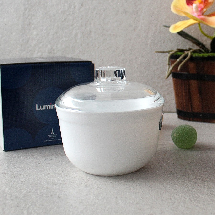 Цукорниця біла з прозорою кришкою 110 мл Luminarc Essence (P4333)