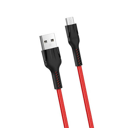 USB кабель Hoco U31 1,2m Micro красный, фото 2