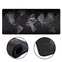 Ігрова поверхня, великий килимок для мишки ігровий 70х30см Карта Світу