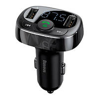 Автомобільний FM-модулятор Bluetooth 4.2 Handsfree 2x USB Baseus S-09A, 100981