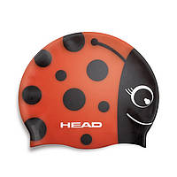 Шапочка для плавания HEAD Meteor CAP (черно-красный, божья коровка)