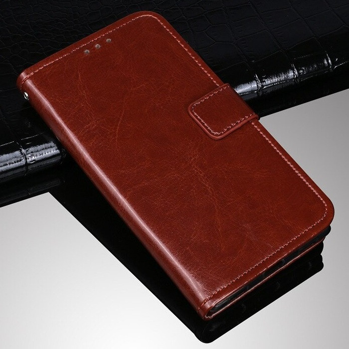 Чохол Fiji Leather для Doogee X55 книжка з візитницею темно-коричневий