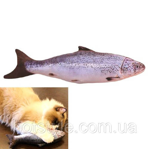 Мягкая Игрушка Рыба Форель 19см для Кошек Кота с Кошачьей Мятой, 100956 ...
