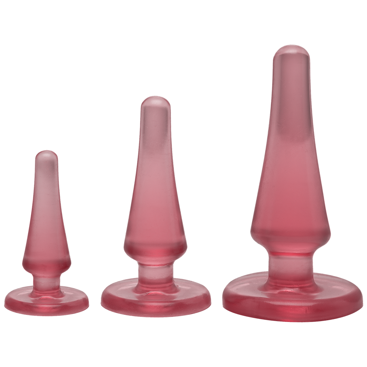 Набір анальних пробки Doc Johnson Crystal Jellies - Pink, Max. Діаметр 2 см - 3 см - 4 см