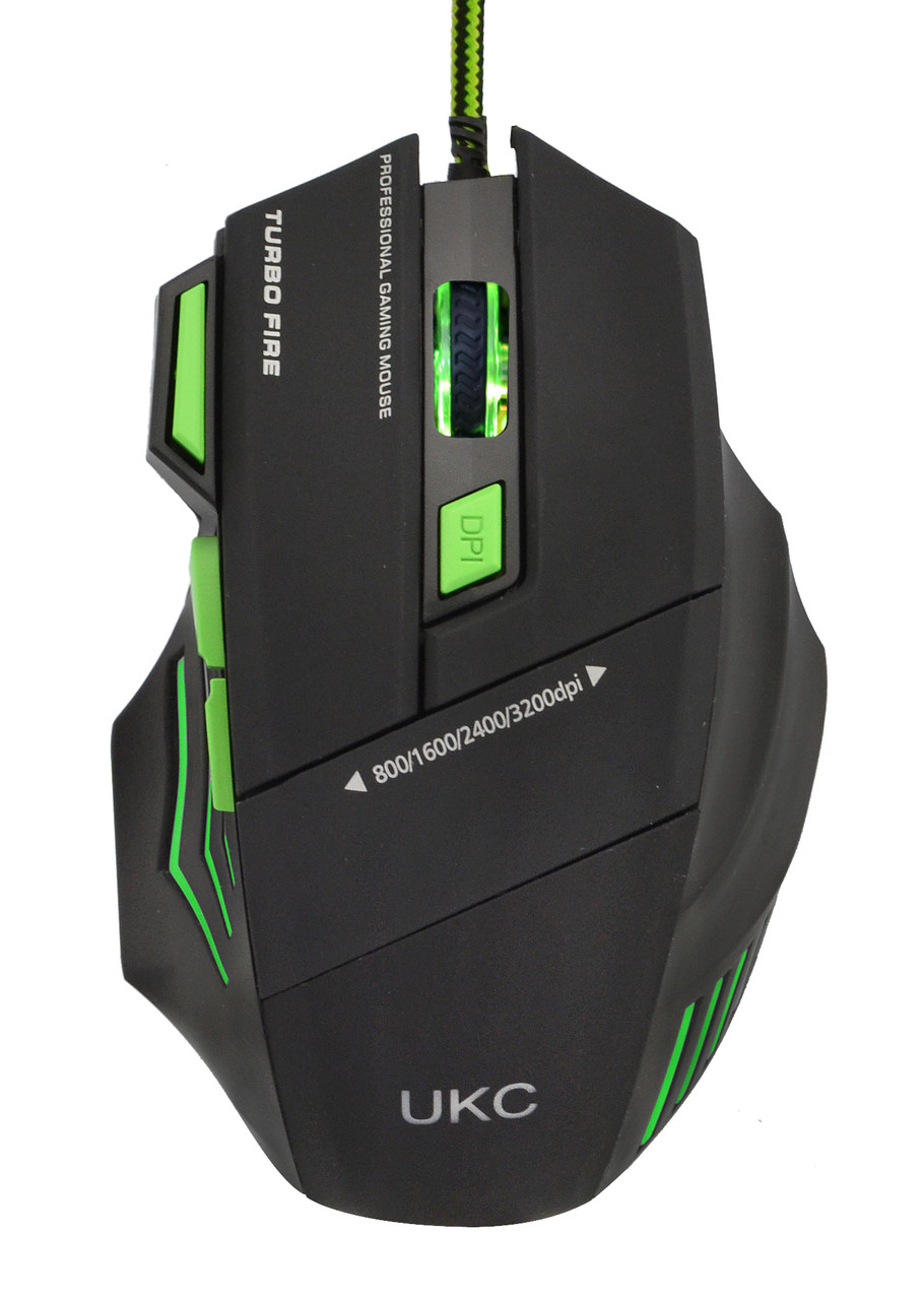 Дротова ігрова мишка UKC X7S 3D з підсвіткою + килимок (6967)