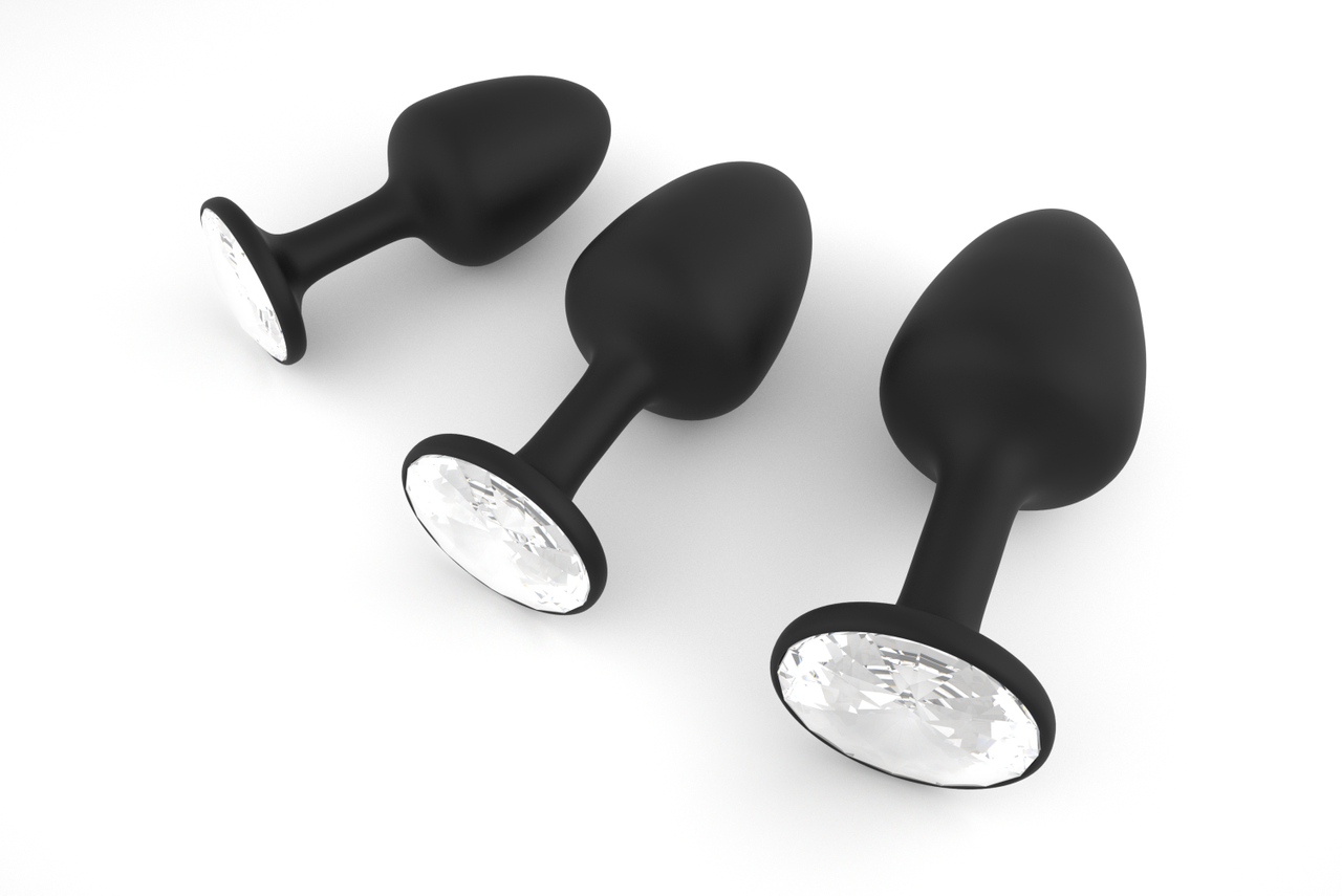 Anal Plug Dorcel Geisha Plug Diamond M з м'ячем всередині, створює вібрації, макс. діаметр 3.2 см