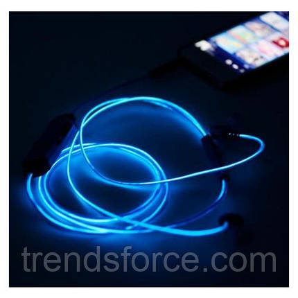 Навушники світні Light Earphone Блакитні 184744, фото 2