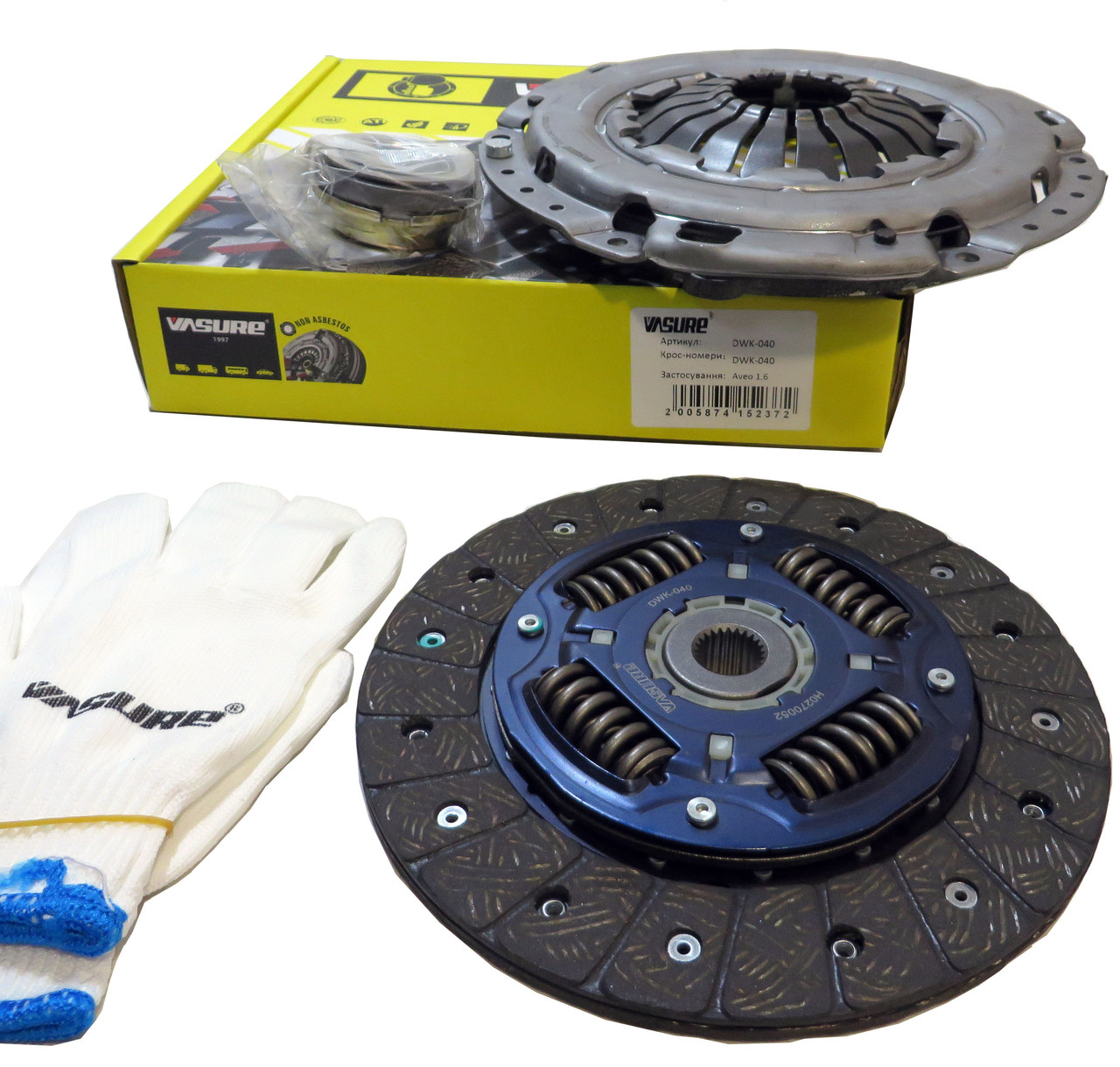 Комплект сцепления Авео 1.6, VASURE, DWK040, 96408623, 96349031, цена ...