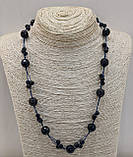 Кольє з натурального каменю Соколіне око, фото 4