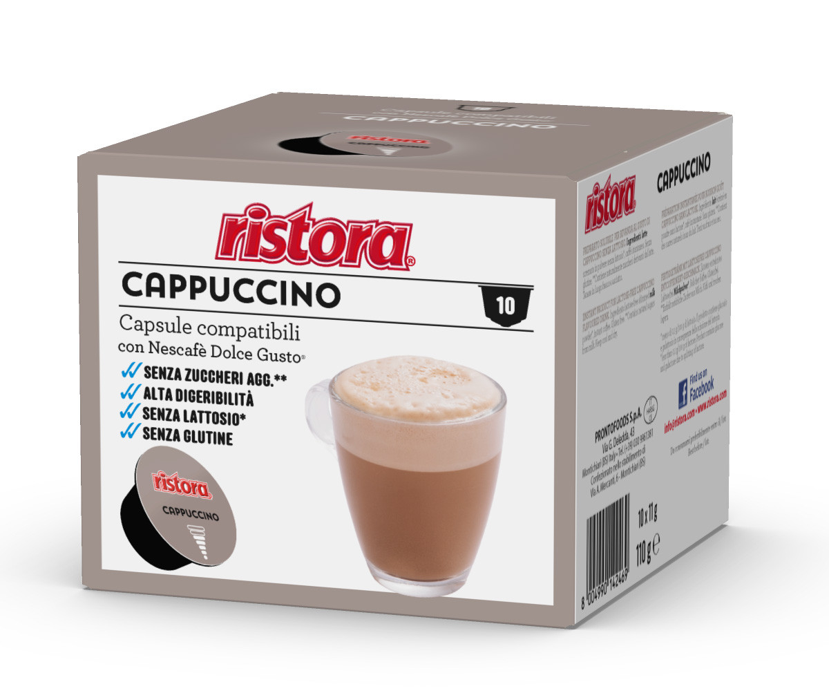 Кава в капсулах Ristora Dolce Gusto Cappuccino 10 шт. (Дольче Густо Капучино) Італія