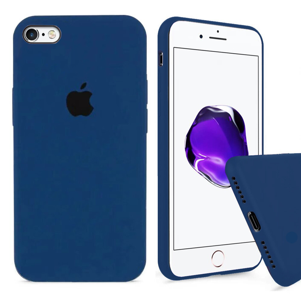 Чохол Silicone FULL case для IPhone 6 Plus/6s Plus Navy Blue синій