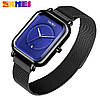 Класичний чоловічий наручний годинник Skmei 9207 Чорні з синім циферблатом, фото 2