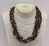 Кольє з натурального каменю Тигрове око, фото 4