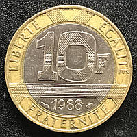 Монета Франции 10 франков 1988-91 гг.