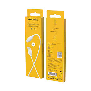 USB кабель Borofone BX19 Lightning 1m белый, фото 2