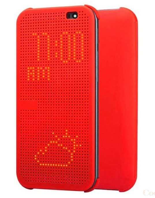 Чехол - книжка Dot View для HTC One E9 Червоний