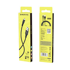 USB кабель Borofone BX20 Lightning 1m 2A чёрный, фото 2
