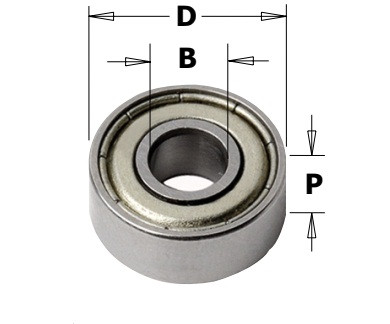 Змінний підшипник для кінцевих фрез 791.033.00 СМТ D=12,7 d= 4,76 T=5
