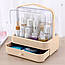 Органайзер для косметики Пилезахисний Водонепроникний Cosmetic Storage Box LD 388 Настільний бокс Рожевий, фото 10