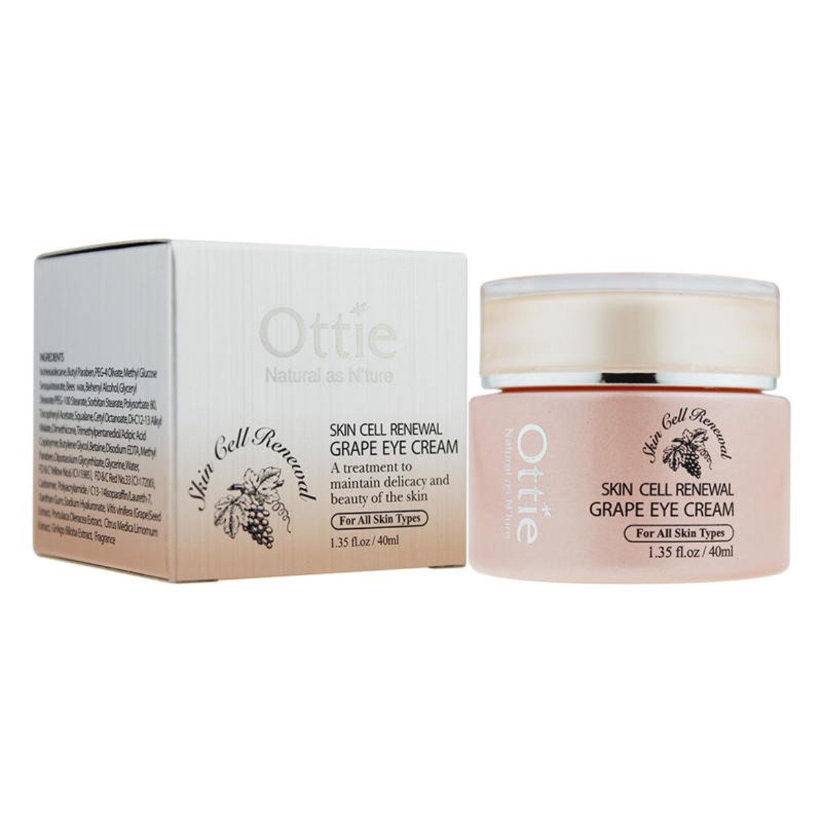 Оновлюючий крем навколо очей з червоним вином Ottie Skin Cell Renewal Grape Eye Cream 40 мл (8809276011015), фото 1