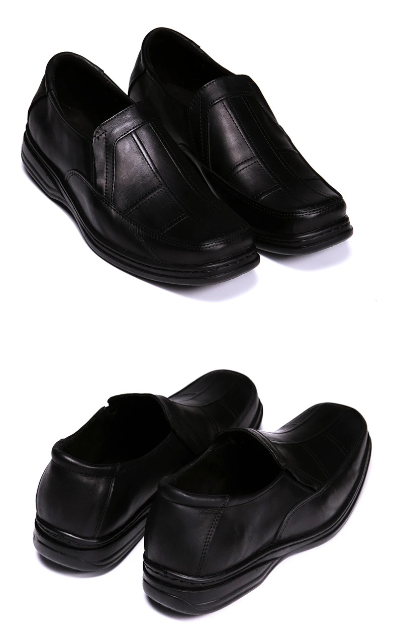 Чоловічі шкіряні туфлі Чорні Leon Clasic shoes, чоловічі демісезонні повсякденні. Чоловіче взуття, фото 1