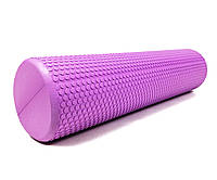 Ролик массажный 60 см Foam Roller EVA пена фиолетовый