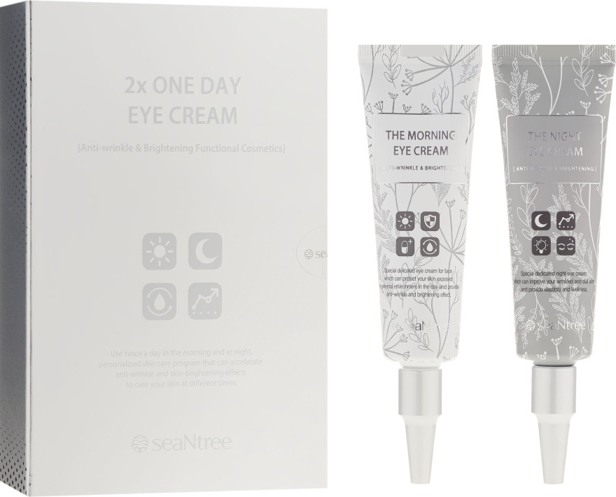 Омолоджуючий комплекс для догляду навколо очей Seantree Snt 2X One Day Eye Cream 30мл*2шт, фото 1