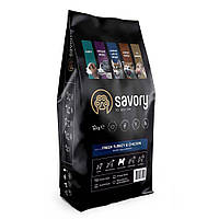 Сухий корм Savory Large Junior rich in Fresh Turkey & Chicken для цуценят великих порід, індичка і курка 12 кг