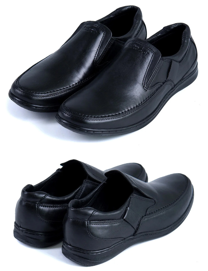 Чоловічі шкіряні туфлі Чорні Matador Officer shoes, чоловічі демісезонні повсякденні. Чоловіче взуття, фото 1