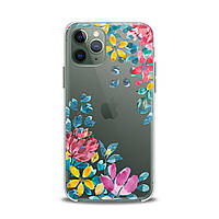 Чехол силиконовый для Apple iPhone (Красочные цветы) 5s/SE2020/6s+/7plus/8+/X/XsMax/Xr/11Pro/12mini5G