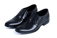 Комфортні демісезонні чоловічі туфлі з натуральної шкіри без шнурків, ошатні шкіряні чоловічі туфлі