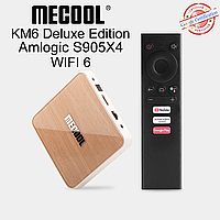 TV-Приставка Mecool KM6 Deluxe Edition ATV 4/64GB S905X4 Android TV 10.0 (Smart BOX, Андроид СмартТВ, тв бокс)