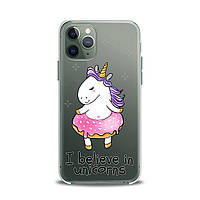 Чехол силиконовый для Apple iPhone (I believe in unicorns) 5s/SE2020/6s+/7plus/8+/X/XsMax/Xr/11Pro/12mini5G