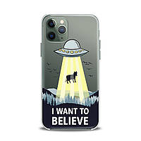 Чехол силиконовый для Apple iPhone (I want to believe) 5s/SE2020/6s+/7plus/8+/X/XsMax/Xr/11Pro/12mini5G