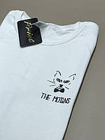 Женская\ Мужская футболка в белом цвете. Футболка с котом "The Motans!"