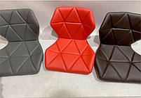 Стілець Torino GD-Base шкірозамінник червоний 1007 на золотій круглій опорі з регулюванням висоти сидіння, фото 5