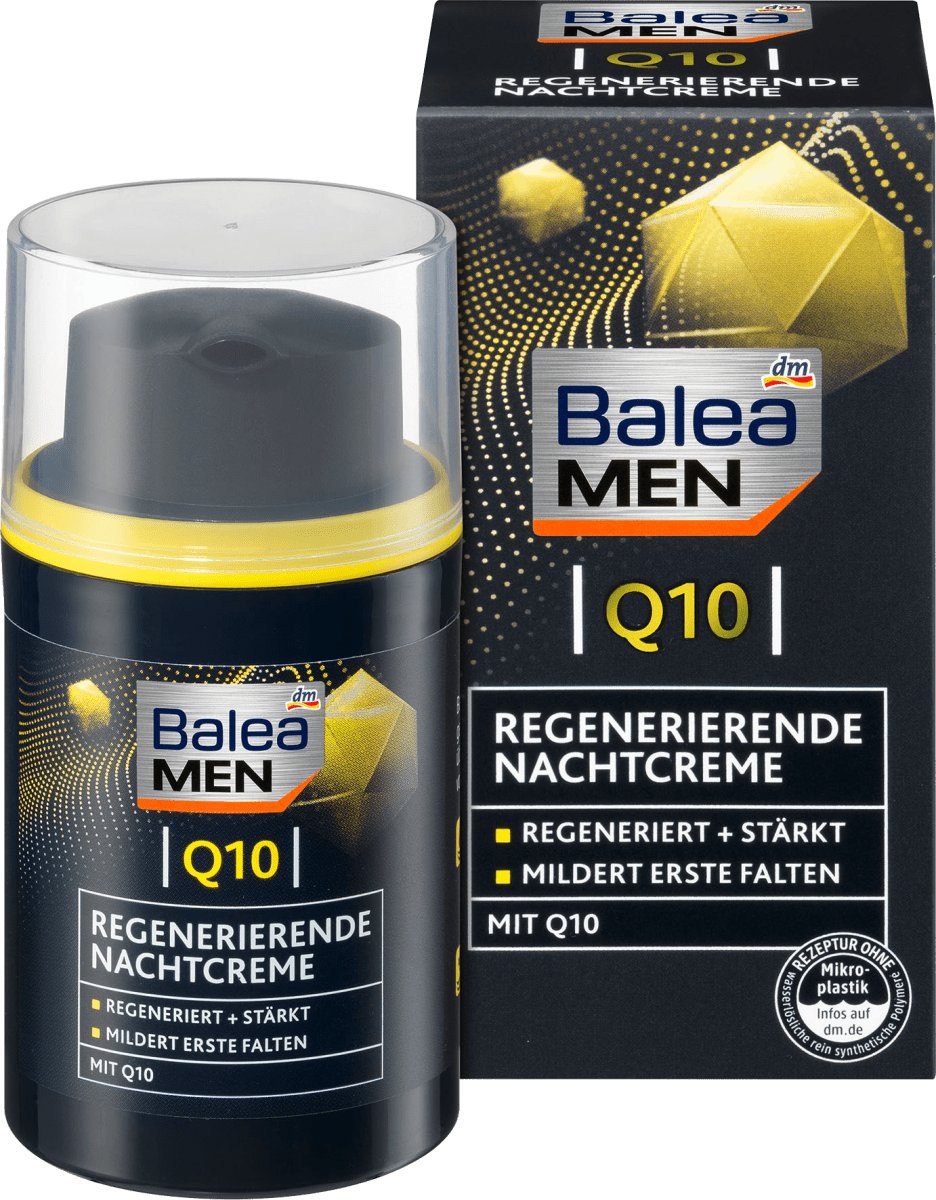 Регенеруючий нічний крем для обличчя Balea men Regenerierende Q10, 50 мл.