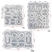 Форми силиконові набір 3шт. для епоксидної смоли ( молд, підвіска)