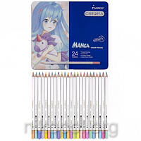 Набор цветных карандашей MARCO Chroma (Manga, Манга) 8550-24TN, 24 цвета