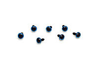 Глаза для игрушек с заглушками, 8 мм, голубые пара