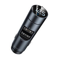 Автомобильный FM-модулятор Bluetooth 5.0 Handsfree 2x USB Baseus BS-01, 100359