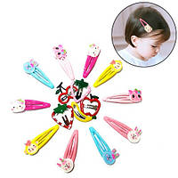 Набір з 15 дитячих шпильок для волосся, різнокольорові з фігурками